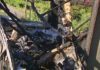 O incendio dunha caravana obriga a interromper a circulación
