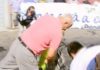 O cerco escenifica a falla de cota para o bocarte cunha simbólica protesta