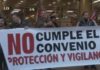 Máis de dous meses sen cobrar: Seguen as protestas dos vixiantes do Avelino Montero