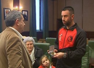Recepción oficial no concello ó loitador Iván Parada