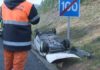 Aparatoso accidente sen feridos na autovía do Barbanza
