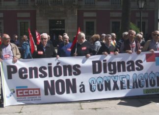 Xornada de protestas en Vilagarcía polas pensións e contra os recortes laborais
