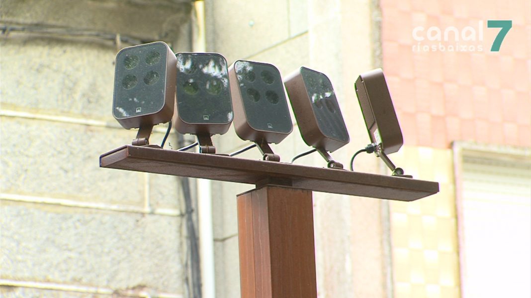 A menos dun mes para a festa do carneiro ao espeto a carballeira de Moraña estrea novo alumeado