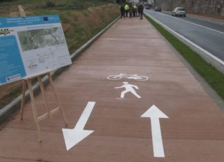 A Conselleira de Infraestruturas supervisa a senda mixta entre Cambados, Ribadumia e o Polígono do Salnés