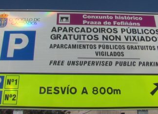 Sinalización dos aparcadoiros gratuítos e públicos na zona de Fefiñáns