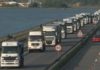 Os camioneiros de Ence mobilízanse en Pontevedra