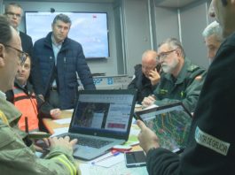 A Xunta realiza en Muros un simulacro de incendio forestal