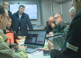 A Xunta realiza en Muros un simulacro de incendio forestal