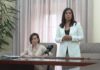 A bandeira LGTBI no balcón do consistorio: primeira medida da nova alcaldesa socialista de Meis