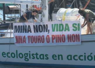 Ecoloxistas en Acción denuncia a contaminación mineira na ría de Muros-Noia
