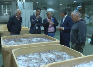 Ovidio Rodeiro visita unha das empresas beneficiarias das axudas da consellería do mar