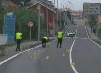 A Garda Civil de Tráfico reconstrúe o accidente mortal de Palmeira