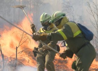 Máis de 80 hectáreas ardidas no incendio de Porto do Son