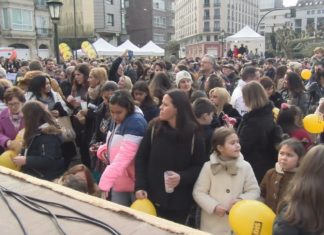 Máis de 5 mil persoas celebraron a toma de uvas en Vilagarcía