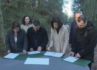 Xunta e concellos asinan un convenio de colaboración para rematar a Vía Verde do Salnés Xunta e concellos asinan un convenio de colaboración para rematar a Vía Verde do Salnés
