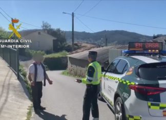 Un meañés finxe ter coronavirus tras ser pillado pola Garda Civil ‘saíndo camiñar’