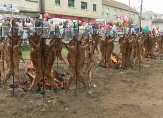 Moraña celebrará a festa do carneiro ao espeto pero a comida deberá recollerse na Carballeira