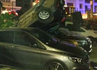 Dous feridos leves nun aparatoso accidente esta pasada madrugada en Palmeira