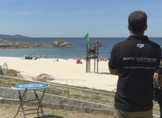 Os drons xa controlan a ocupación das praias de Sanxenxo