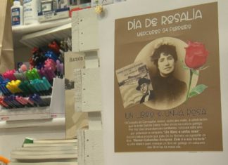 Cambados homenaxea a Rosalía de Castro con libros e rosas Cambados homenaxea a Rosalía de Castro con libros e rosas