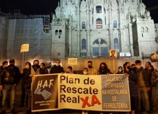 Barbanza tamén estivo presente na mobilización do sector hostaleiro en Santiago