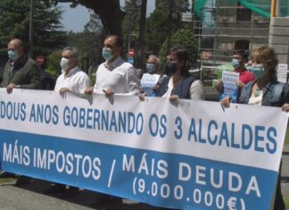 Concentración do PP de Poio para denunciar a ‘nefasta xestión’ do tripartito no que vai de mandato