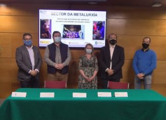 O alumnado do obradoiro de soldadura da Mancomunidade, a piques de comezar a súa formación práctica
