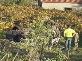 Unha falecida e dous feridos nun accidente de tráfico en Caldas