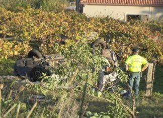 Unha falecida e dous feridos nun accidente de tráfico en Caldas