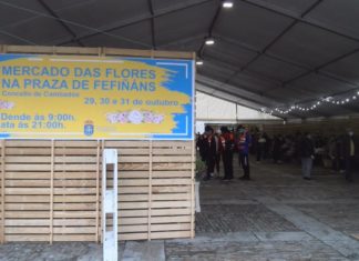 O novo emprazamento do Mercado das Flores en Fefiñáns gusta ás vendedoras