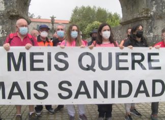 Veciños e goberno de Meis comezan unha marcha a Santiago para esixir á consellería melloras sanitarias Veciños e goberno de Meis comezan unha marcha a Santiago para esixir á consellería melloras sanitarias
