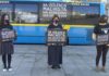 Vilagarcía cúbrese de negro en contra da violencia machista Vilagarcía cúbrese de negro en contra da violencia machista