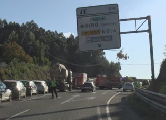 Un accidente na autovía do Barbanza deixa catro feridos