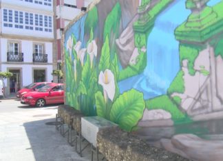 O BNG de Noia critica o pintado dun mural nun ben protexido