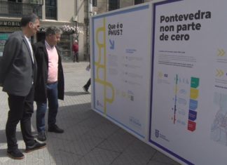 Pontevedra explica o PMUS cunha exposición na praza da Peregrina