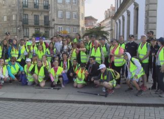 Medio cento de peregrinos percorren o Camiño para visibilizar a discapacidade intelectual