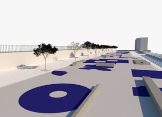 Raíña Vitoria será un ‘skate-plaza’ dentro dun mes con pezas de granito móbiles