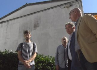 Pontevedra recorre á arte urbana para embelecer unha medianeira de San Antoniño