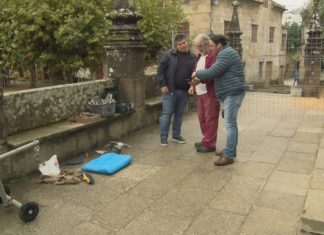 Cambados comeza as escavacións para intentar restaurar a antiga escaleira de acceso á igrexa de San Bieito Cambados comeza as escavacións para intentar restaurar a antiga escaleira de acceso á igrexa de San Bieito