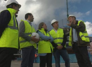 A estrutura do Gran Montecelo xa está ao 60% da súa execución e as obras están ‘a pleno rendemento’