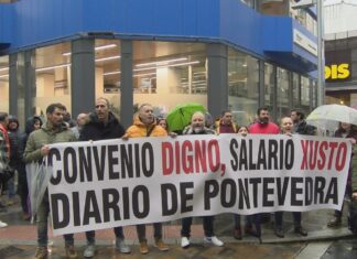 Persoal do Diario de Pontevedra inicia as mobilizacións para reclamar un convenio e un salario dignos