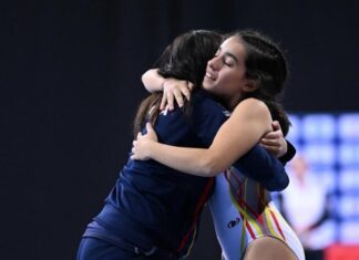 Uxía Rodríguez, a ximnasta cambadesa que conseguíu un bronce mundial con tan só 12 anos Uxía Rodríguez, a ximnasta cambadesa que conseguíu un bronce mundial con tan só 12 anos