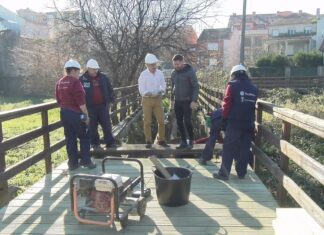 Avanzan a bo ritmo as obras de renovación do paseo do Muíño da Seca