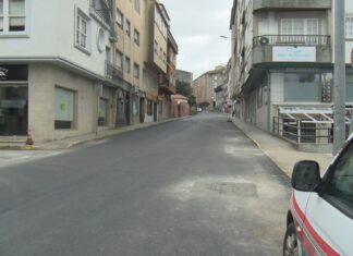 Iniciadas as obras de mellora na rúa da Coruña en Noia