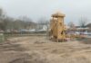 Avanzan as obras de construción da nova área de lecer do parque Rosalía de Castro