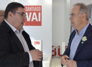 Os candidatos socialistas de Noia e Santiago analizan a futura colaboración entre os dous concellos