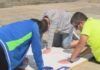 Usuarios de AMBAR sacan a súa arte á rúa cunha exhibición de pintura