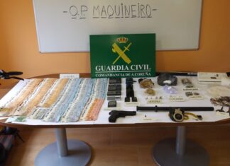 A Garda Civil desartella un punto de venda e distribución de droga en Rianxo