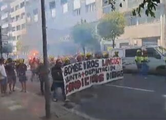 Bombeiros dos parques comarcais mobilízanse por un convenio xusto