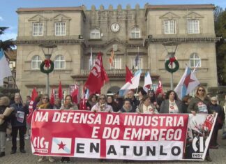 Os traballadores de Atunlo saen á rúa contra o ERE na planta do Grove